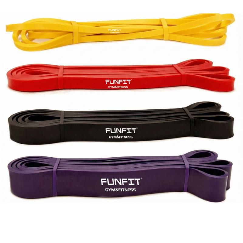 Zestaw taśm FUNFIT GYM&FITNESS 4 szt gum do ćwiczeń fitness gumy oporowe 1szt