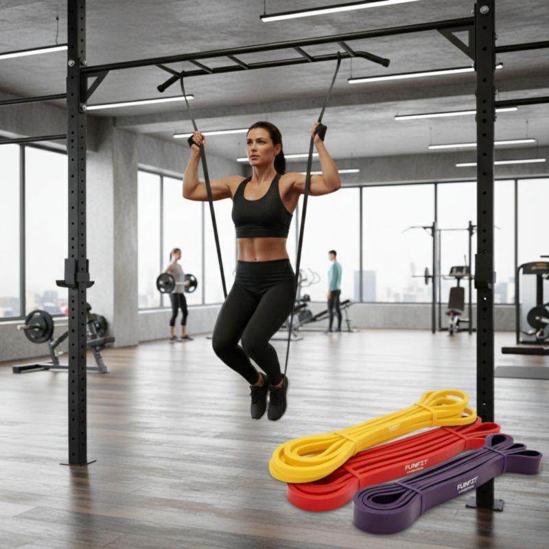 Zestaw taśm FUNFIT GYM&FITNESS 4 szt gum do ćwiczeń fitness gumy oporowe 1szt