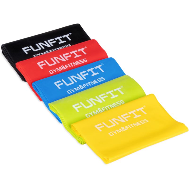 Zestaw taśm FUNFIT GYM&FITNESS 5 szt gum do ćwiczeń fitness gumy oporowe 1szt