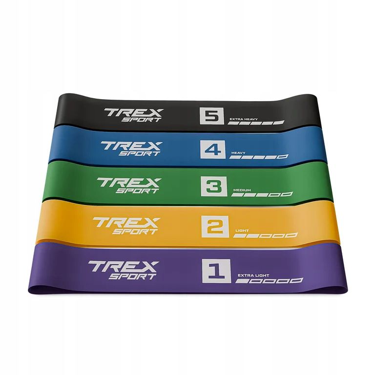 Zestaw taśm Trex  5szt gum do ćwiczeń fitness gumy oporowe 1szt