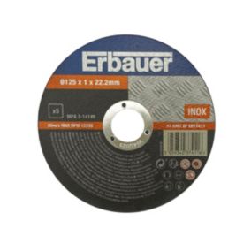 Zestaw tarcz do metalu inox Erbauer 125 x 1 x 22,2 mm 5 szt.