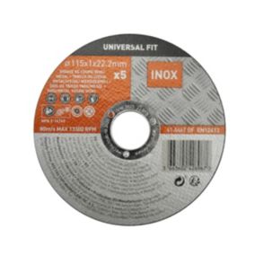 Zestaw tarcz inox Universal fit 115 x 1 mm 5 szt.