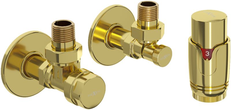 Zestaw termostatyczny kątowy Mexen G00 złoty  W901-900-904-50 1 szt.