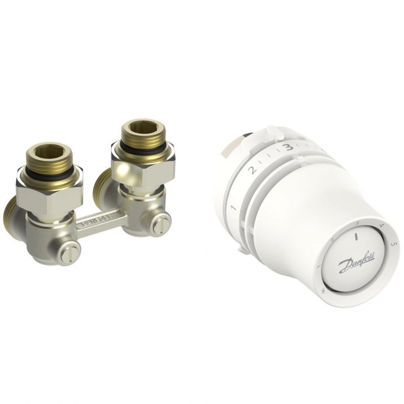 Zestaw termostatyczny kątowy Danfoss Redia M30 2-elementowy