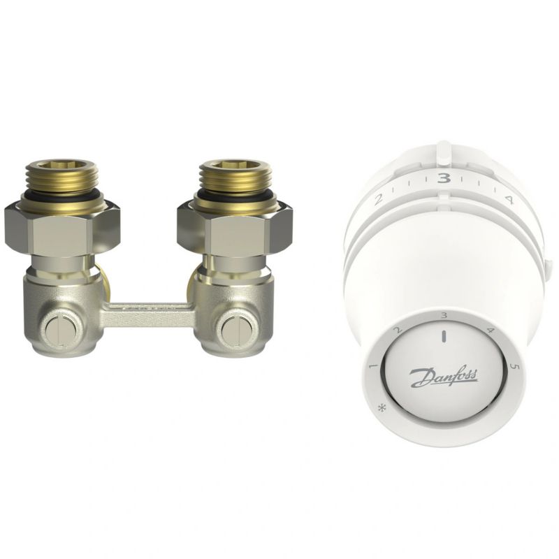 Zestaw termostatyczny kątowy Danfoss Redia M30 2-elementowy