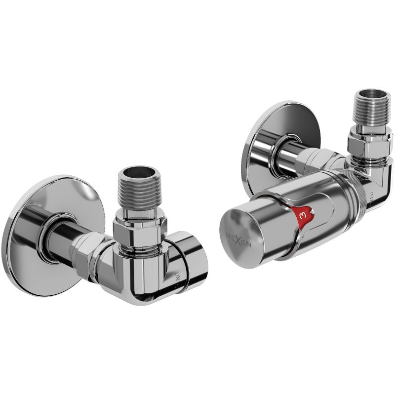 Zestaw termostatyczny osiowy Mexen G00 chrom  W903-900-904-01 1 szt.