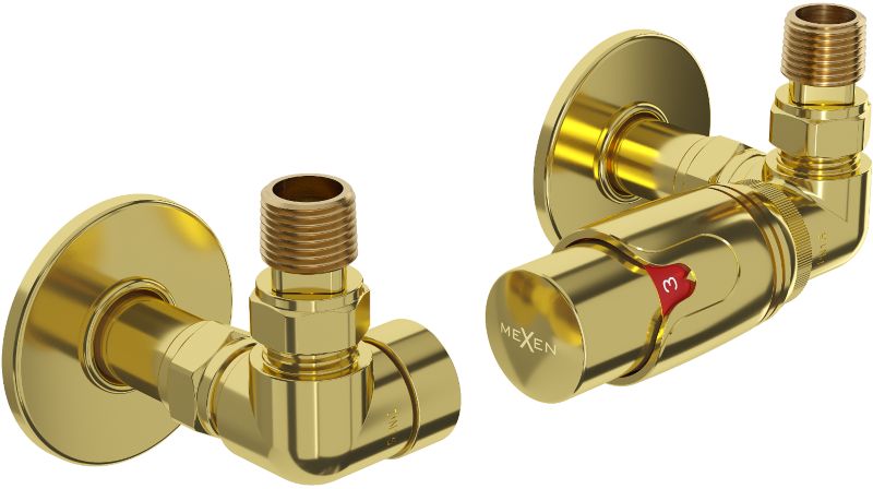 Zestaw termostatyczny osiowy Mexen G00 złoty  W903-900-904-50 1 szt.