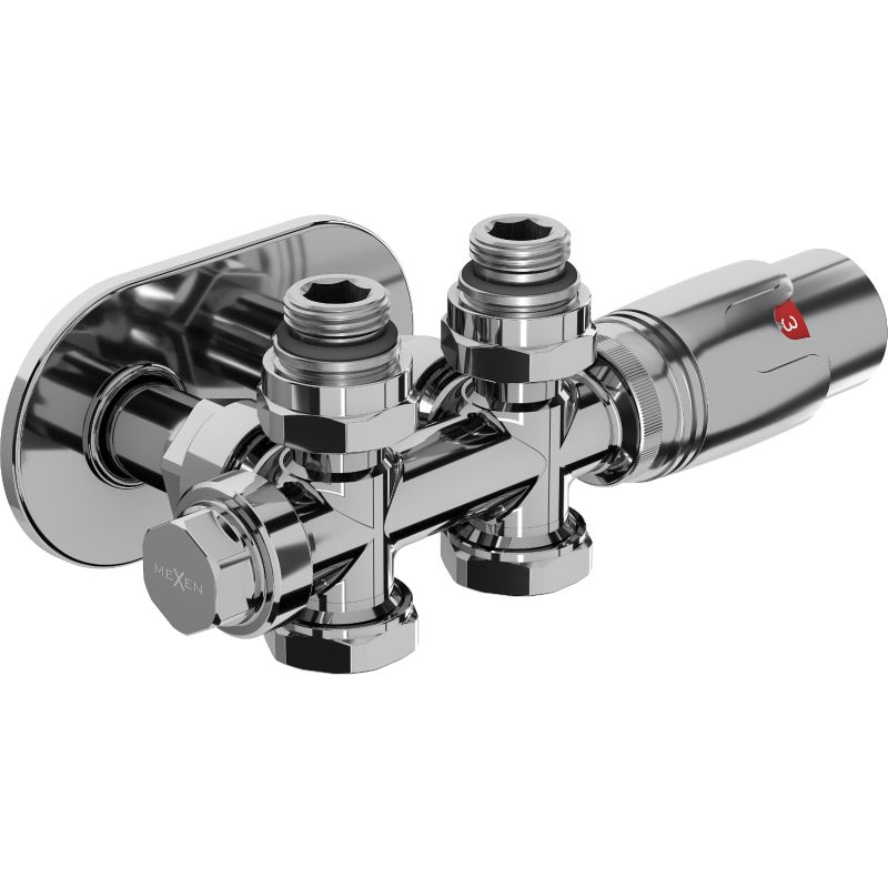 Zestaw termostatyczny prosty/kątowy Mexen G00 chrom  W908-900-905-01 1 szt.