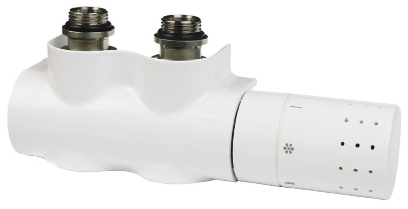 Zestaw termostatyczny prosty/kątowy Comap Flexo biały