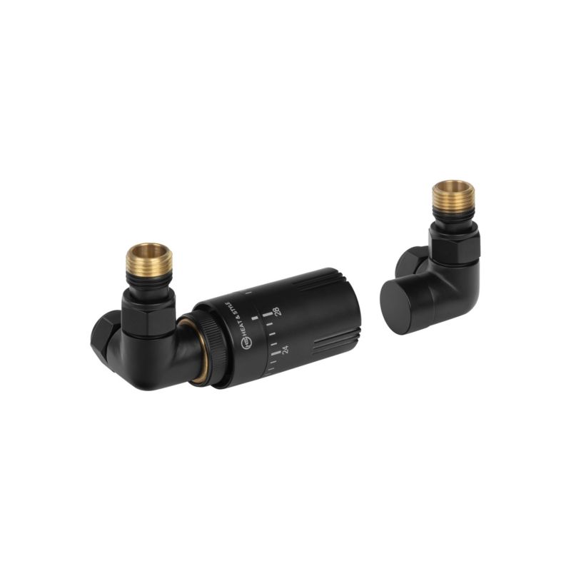 Zestaw termostatyczny Tri Axial Valve Invest 3D, czarny lewy 1 szt.