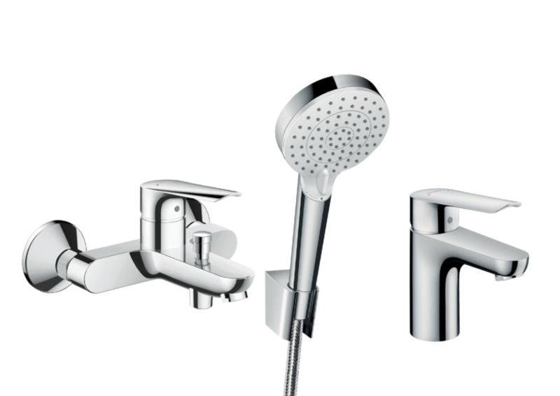 Zestaw wannowy 3 w 1 Logis EcoSmart chrom