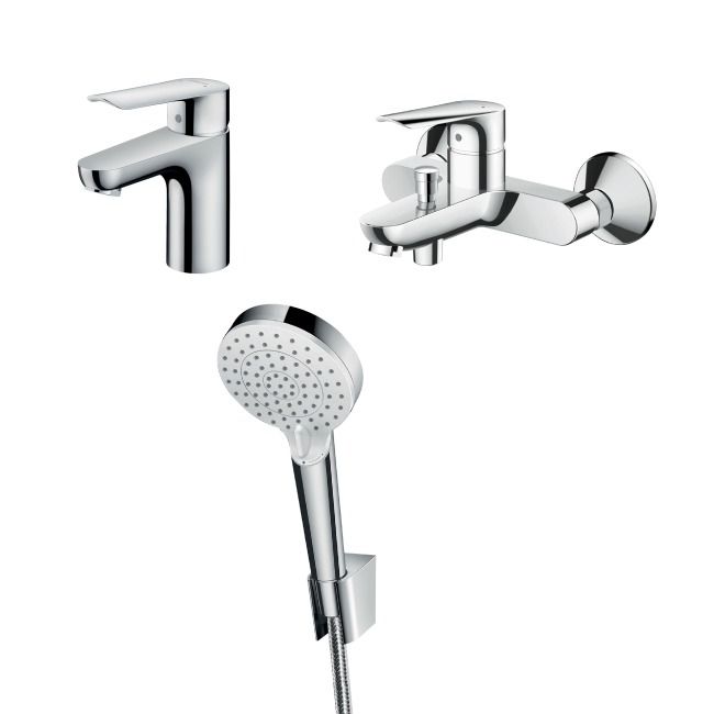 Zestaw wannowy Hansgrohe Logis E chrom