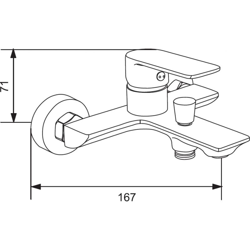 Zestaw wannowy Mexen Alexa chrom  71203DS62-00 1 szt.