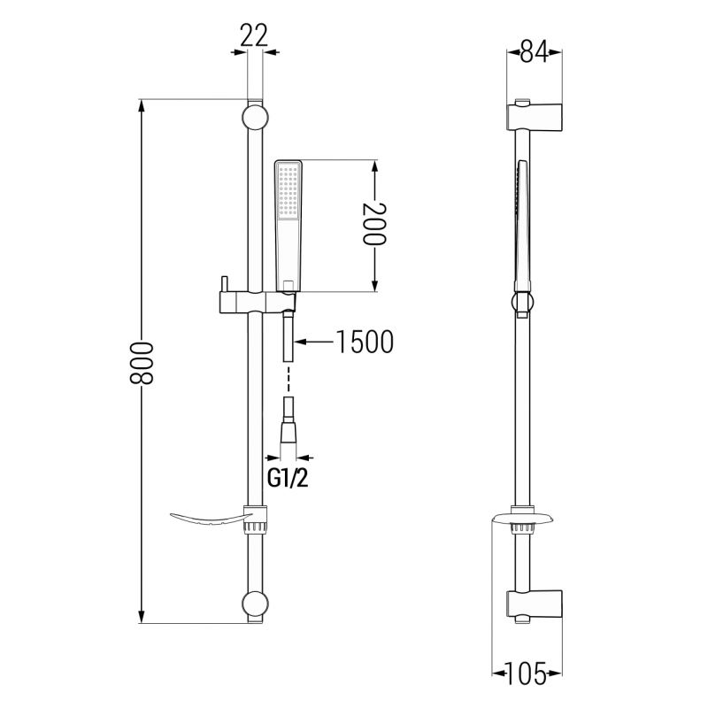 Zestaw wannowy Mexen Axel chrom  73813DF72-00 1 szt.