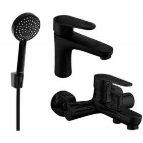 Zestaw wannowy Mexen Kama czarny  72503R75-70 1 szt.