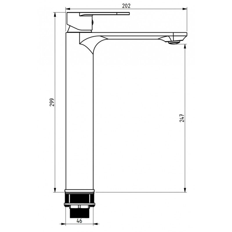 Zestaw wannowy Mexen Milo czarny  71313DF05-70 1 szt.
