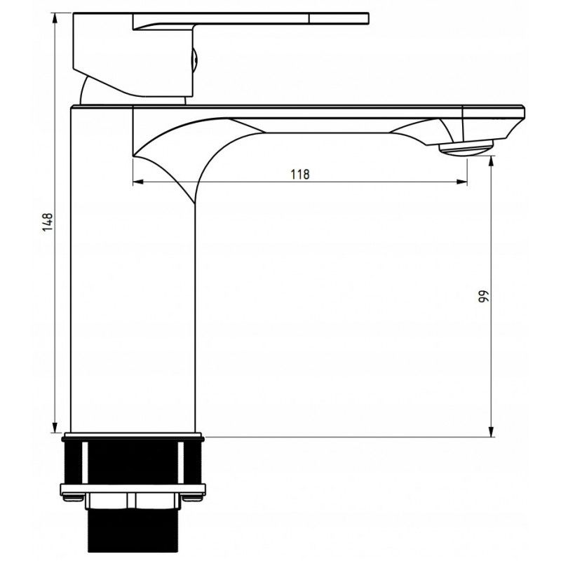 Zestaw wannowy Mexen Milo złoty  71303DF05-50 1 szt.