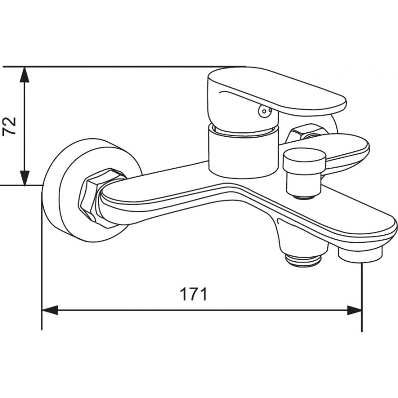 Zestaw wannowy Mexen Milo złoty  71303DF05-50 1 szt.