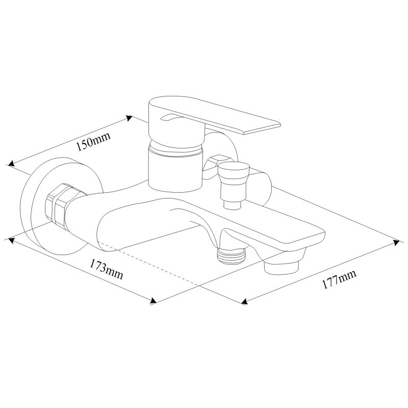 Zestaw wannowy Mexen Royo biały  72203DF05-20 1 szt.