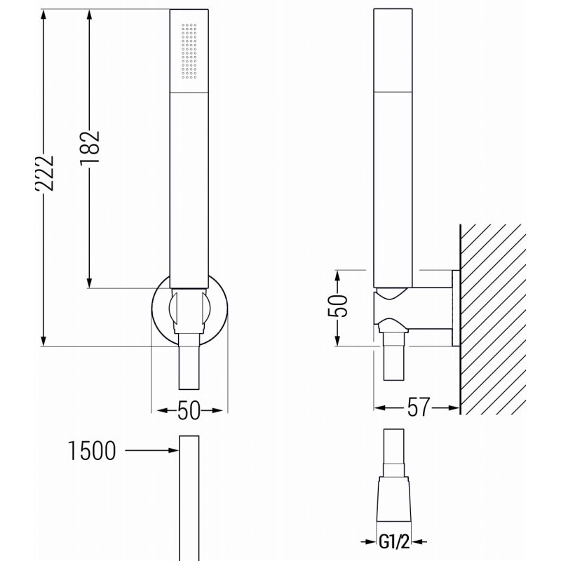 Zestaw wannowy Mexen Zero chrom  71103R70-00 1 szt.
