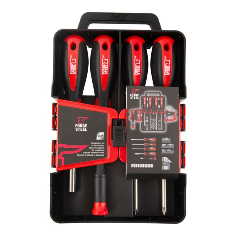 Zestaw wkrętaków z akcesoriami Forge Steel 52 sztuki