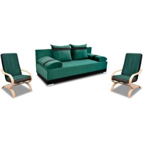 Zestaw Wypoczynkowy Sofa Bonni Orlean + 2 Fotele Zielony 1 szt.