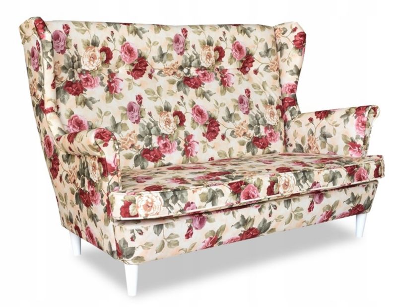 Zestaw wypoczynkowy uszak do salonu sofa fotele pufy Family Meble Ari Print  kwiaty 1szt