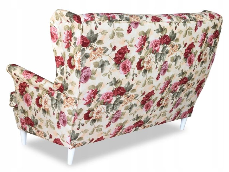 Zestaw wypoczynkowy uszak do salonu sofa fotele pufy Family Meble Ari Print  kwiaty 1szt