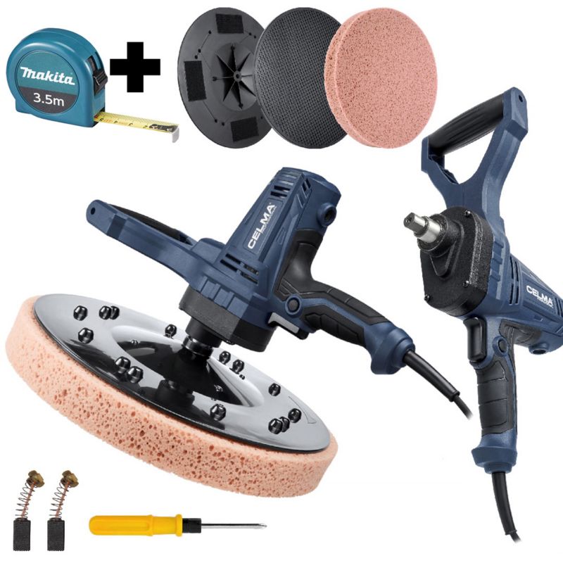 Zestaw Zacieraczka do tynków CELMA Professional PRBt 390S 710W 390mm + Miara MAKITA 3,5m 1 szt.