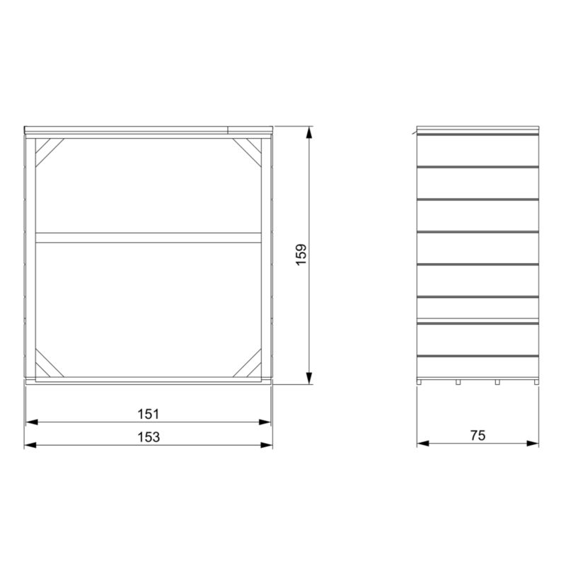 Zewnętrzny schowek na drewno opałowe Timbela M980-1-TERRA BROWN 1.14 m² odporna na warunki atmosferyczne 1 szt.
