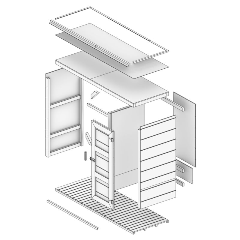 Zewnętrzny schowek na drewno opałowe Timbela M981 1.62 m² schowek na drewno i narzędzia 1 szt.