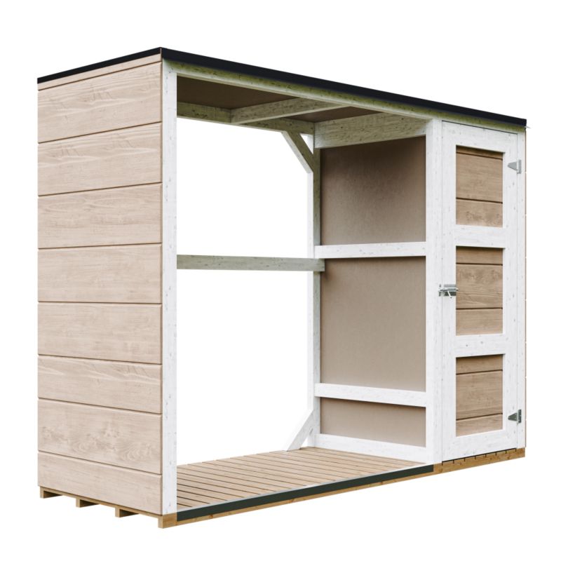 Zewnętrzny schowek na drewno opałowe Timbela M981-TERRA BROWN 1.62 m² schowek na drewno i narzędzia 1 szt.