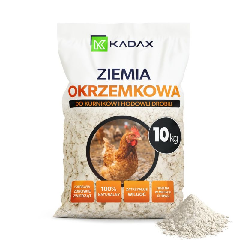 Ziemia KADAX okrzemkowa do kurników dla drobiu 10 kg 1 szt.