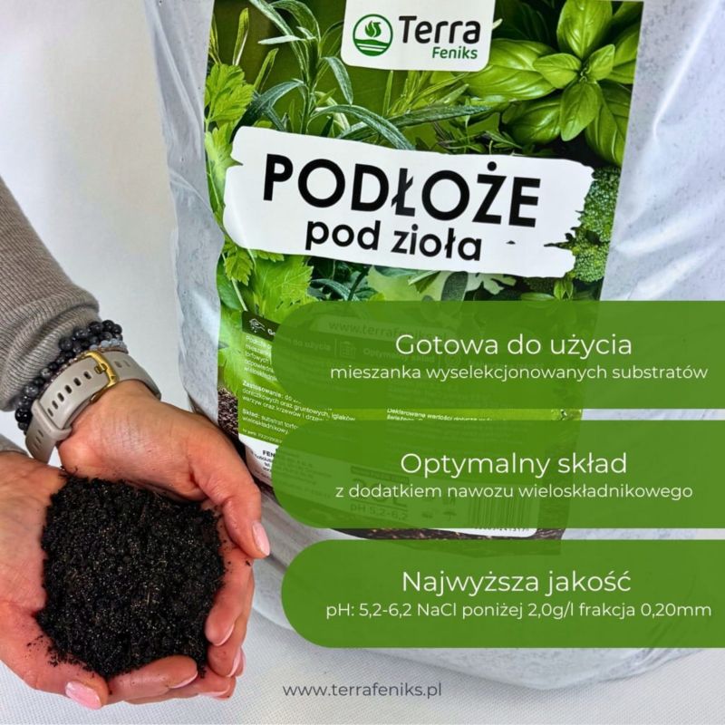 Ziemia uniwersalna do ziół Terra Feniks gotowe podłoże pod zioła 20 L 1 szt.