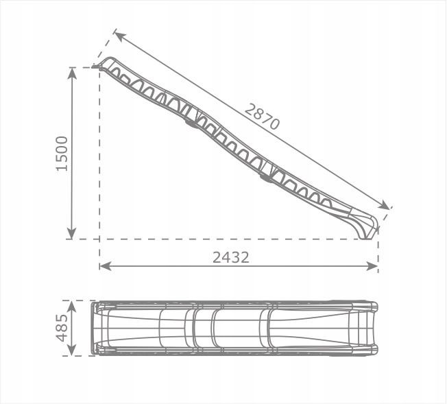 Zjeżdżalnia KBT RSCBis żółta 300 cm do platformy 150 cm z podłączeniem wody 1 szt.