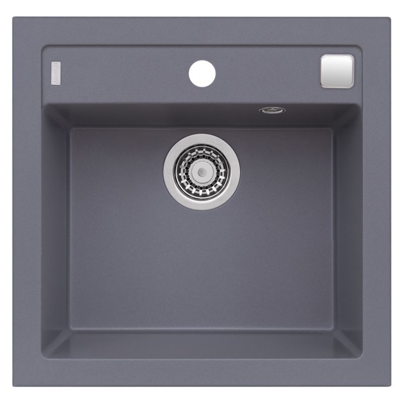 Zlewozmywak granitowy Alveus FORMIC 20 kol. 04 steel (52x51) 1-komorowy  1szt