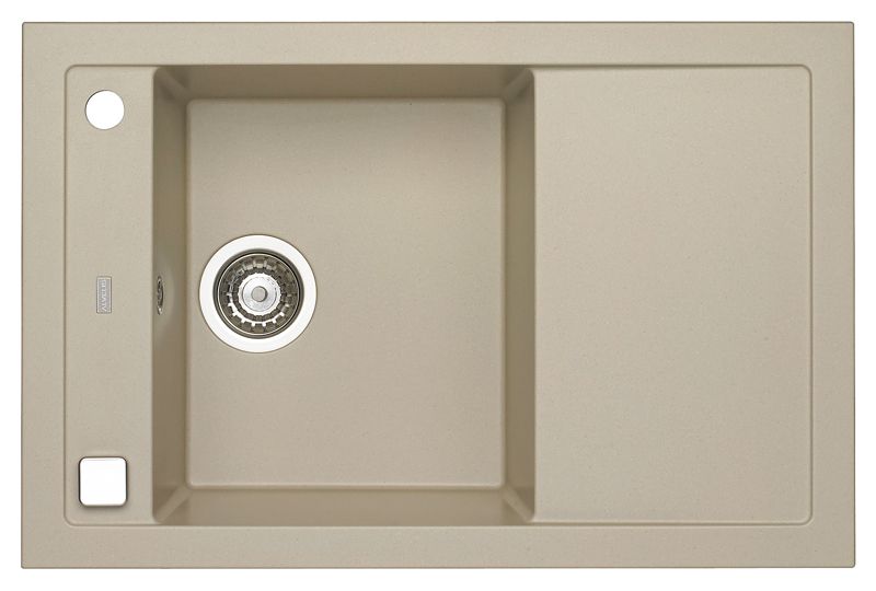 Zlewozmywak granitowy Alveus FORMIC 30 kol. 02 pebble (76x50) 1-komorowy  1szt