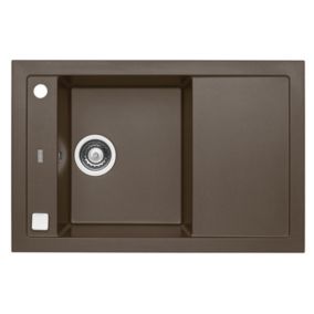 Zlewozmywak granitowy Alveus FORMIC 30 kol. 03 chocolate (76x50)  1-komorowy  1szt
