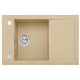 Zlewozmywak granitowy Alveus FORMIC 30 kol. 55 beż (76x50) 1-komorowy 1szt