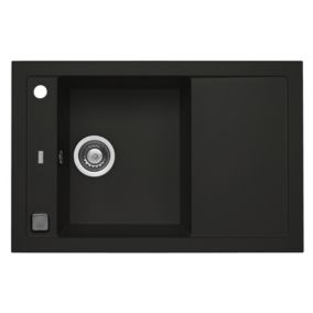 Zlewozmywak granitowy Alveus FORMIC 30 kol. deep black (76x50) 1-komorowy 1szt