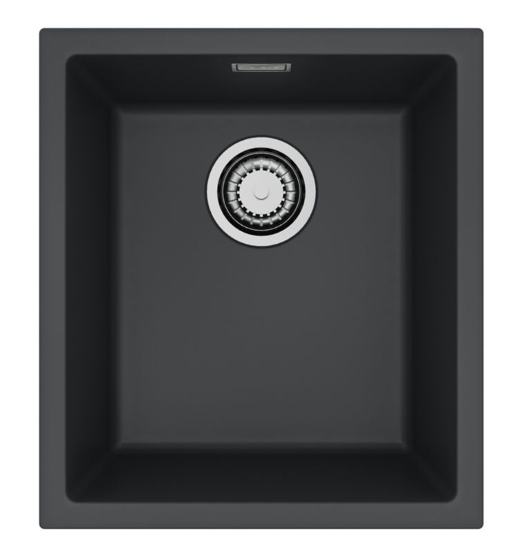 Zlewozmywak granitowy Alveus OMNI 10 kol. G90 DEEP BLACK (40x45)  1-komorowy 1szt