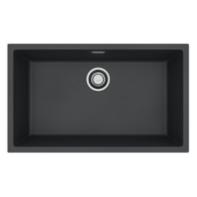 Zlewozmywak granitowy Alveus OMNI 40 DEEP BLACK kol G90 czarny(45x75) 1-komorowy 1szt