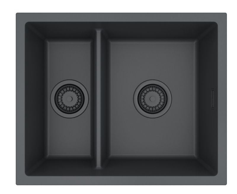 Zlewozmywak granitowy Alveus OMNI 50 kol. G90 BLACK EDITION (55x45)  1,5-komorowy 1szt