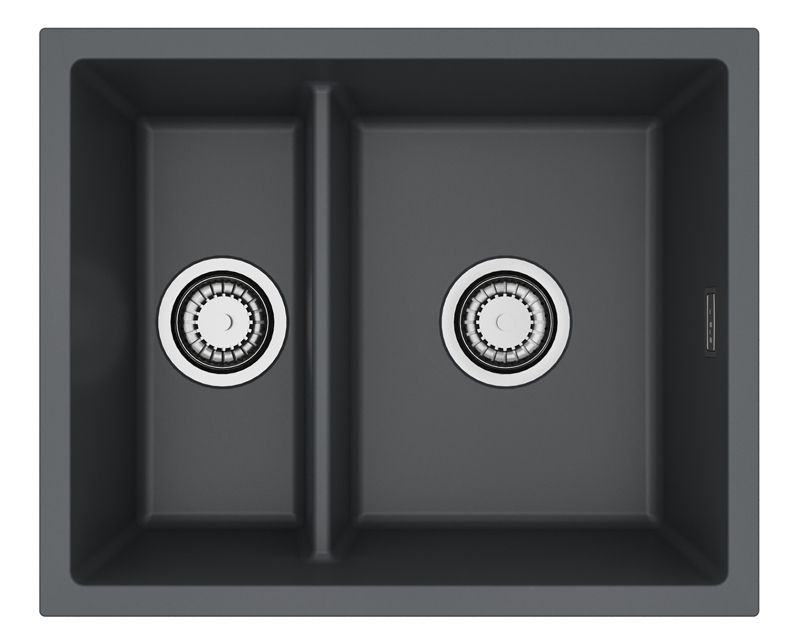 Zlewozmywak granitowy Alveus OMNI 50 kol. G90 DEEP BLACK (55x45)  1,5-komorowy 1szt