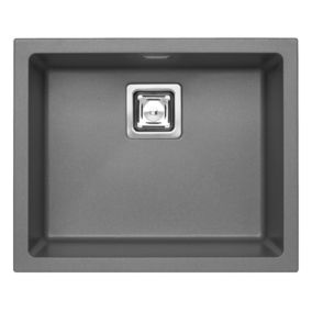 Zlewozmywak granitowy Alveus QUADRIX 50 kol. 04 steel (56x46) 1-komorowy 1szt