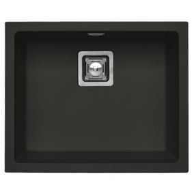 Zlewozmywak granitowy Alveus QUADRIX 50 kol. deep black (56x46) 1-komorowy 1szt