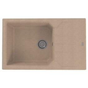 Zlewozmywak granitowy Alveus Record 40 kol. 55 beż (78x48cm) 1-komorowy 1szt.
