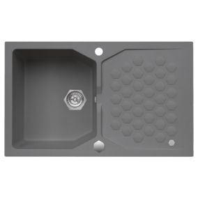 Zlewozmywak granitowy Alveus SENSUAL 30 kol. 04 steel (85x52) 1-komorowy  1szt
