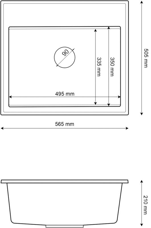 Zlewozmywak Granitowy Granitan Foxal z Syfonem Ociekarką i Baterią 1kpl.