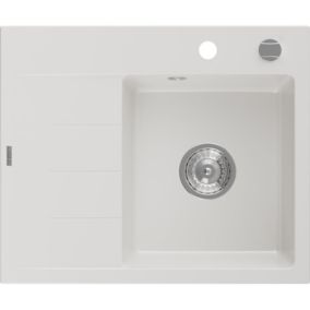 Zlewozmywak granitowy Mexen Ben 1-komorowy czarny 600x500 mm  - 6522605000-77-G 1 szt.